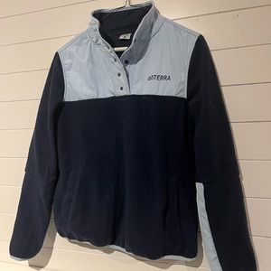 Doterra colorblock fleece. Size: small Navy/baby blue